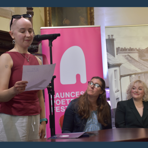 Last year's third place winner, Anna Robinson, reading at the Launceston Poetry Festival