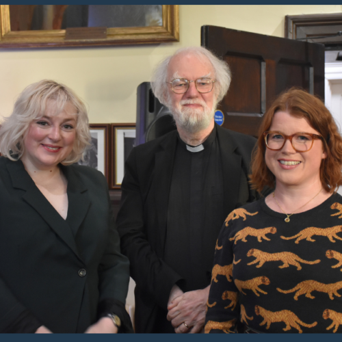 Last year's first place winner, Jen Feroze, at the Launceston Poetry Festival alongside poets Ella Frears and Rowan Williams